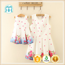China wholesale clothing manufacturers women dress baby girls children plicated dresses with small flowers